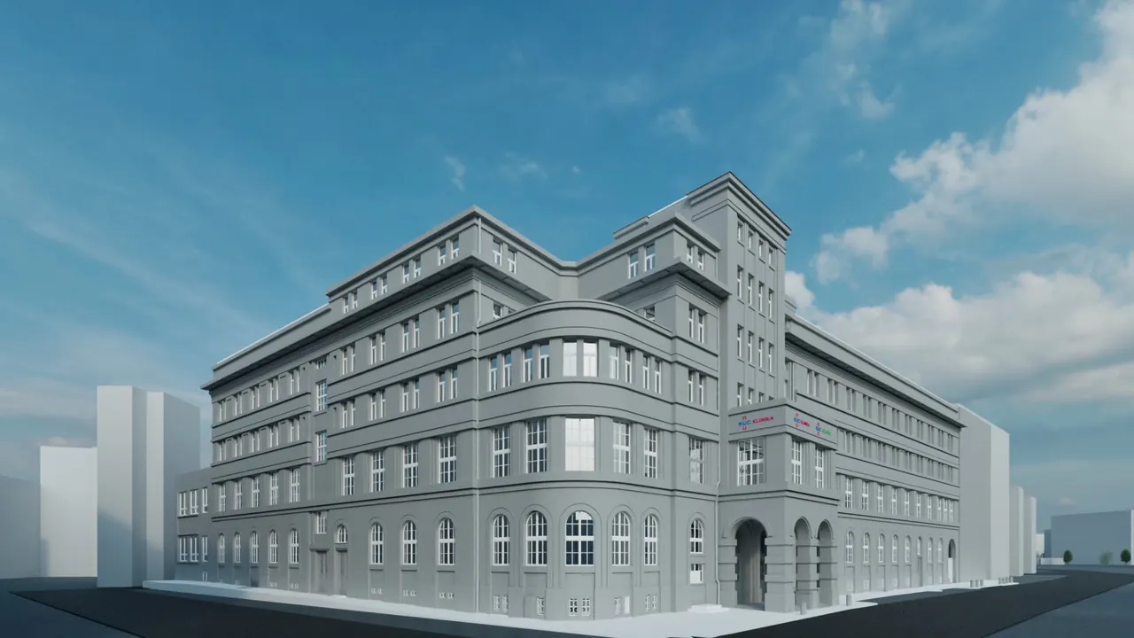 Pasport fasády EUC kliniky v Plzni